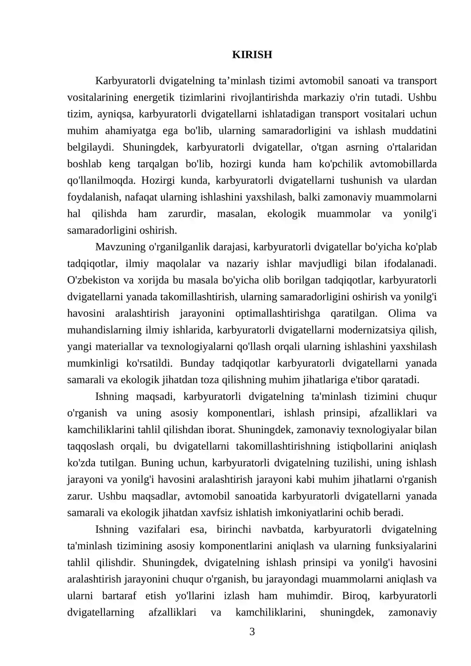 Karbyuratorli dvigatelning ta’minlash tizimi 3