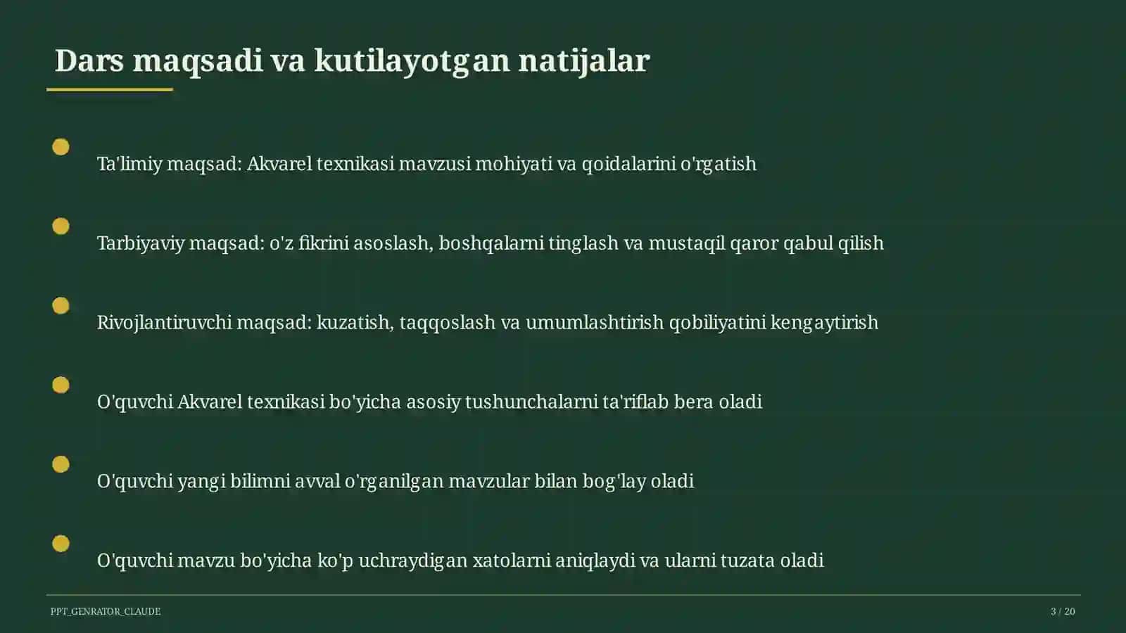 Akvarel texnikasi (5-sinf) 3
