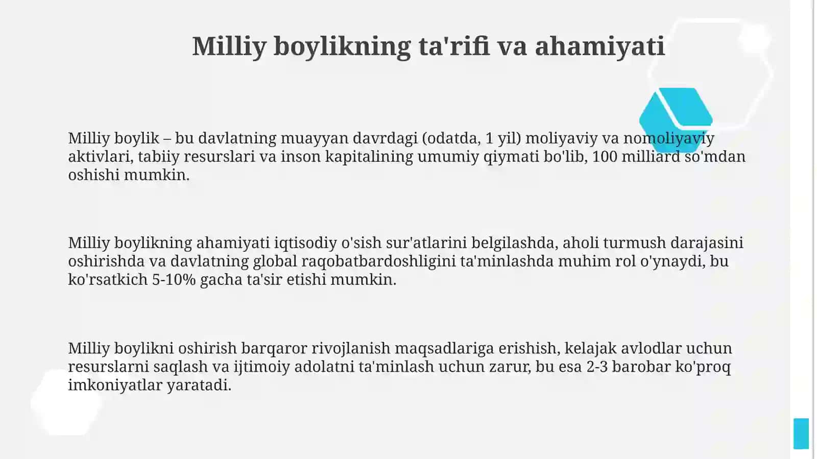 Milliy boylik va uning tarkibiy qismlari 3