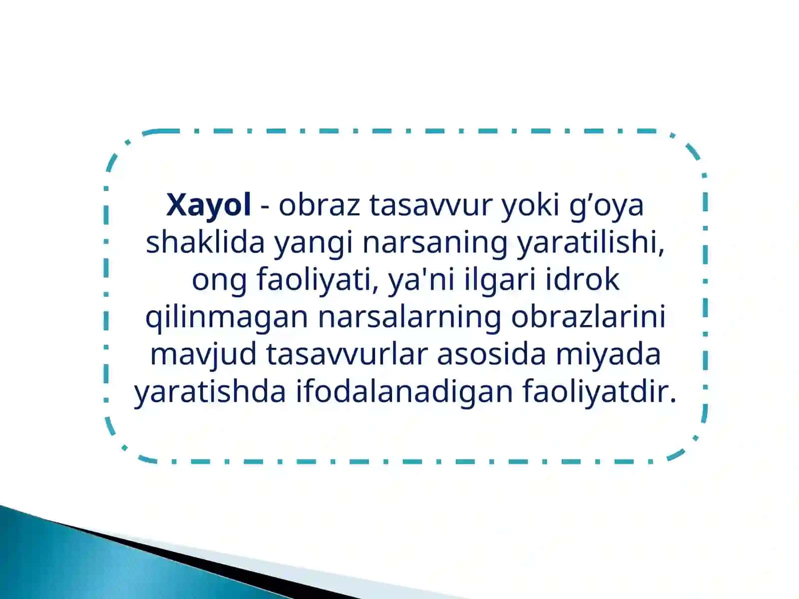 Xayol-obrazlar yaratish asoslarini o'rganish 3