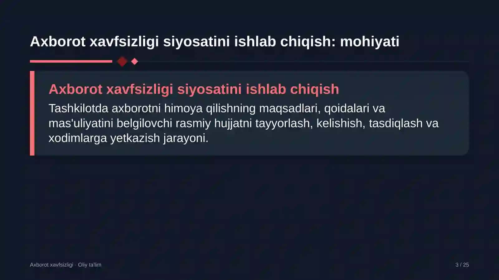 Kimyoviy tozalash korxonalarida axborot xavfsizligi siyosatini ishlab chiqish 3