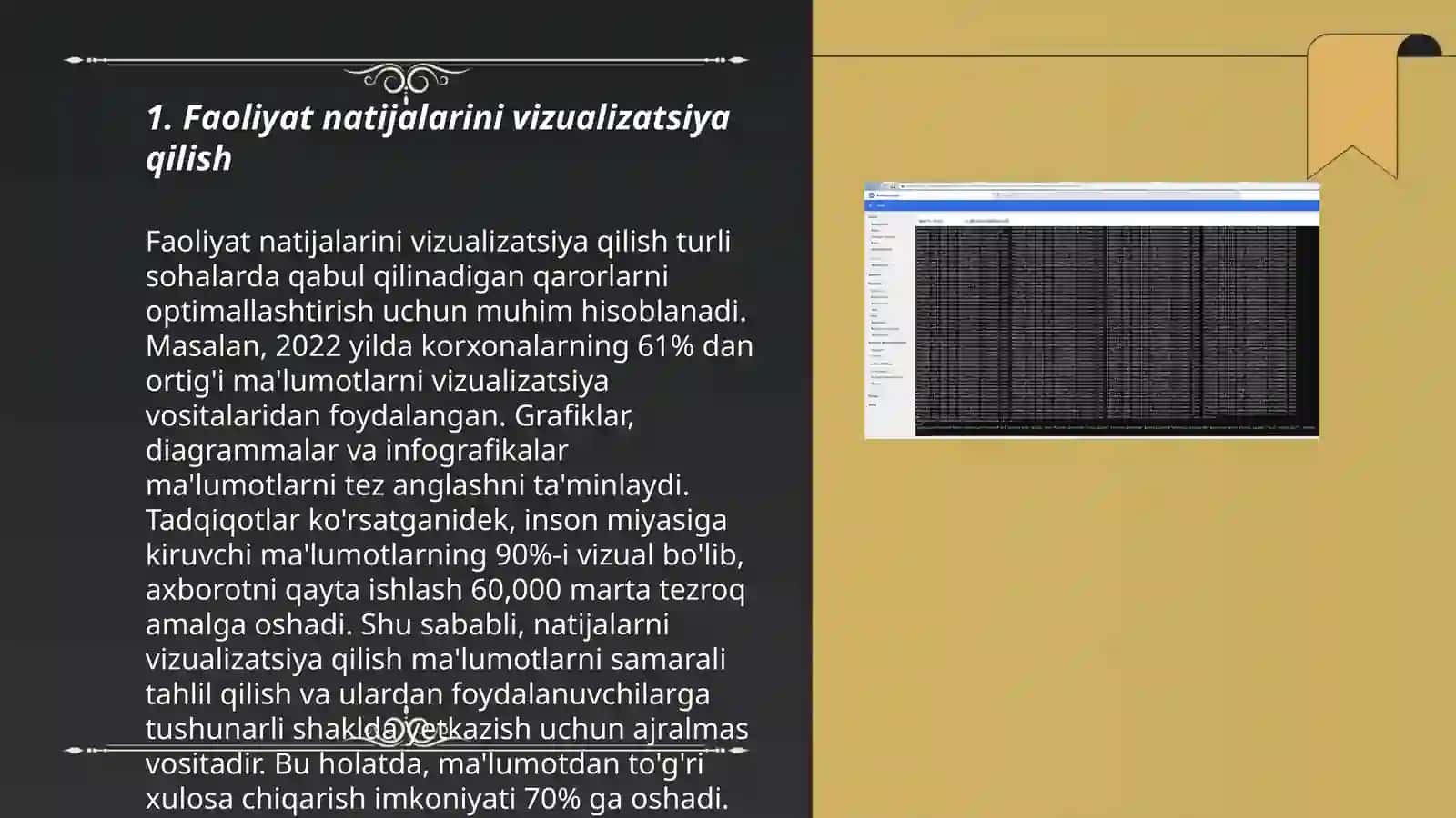 Faoliyat natijalarini taqdim qilish 3