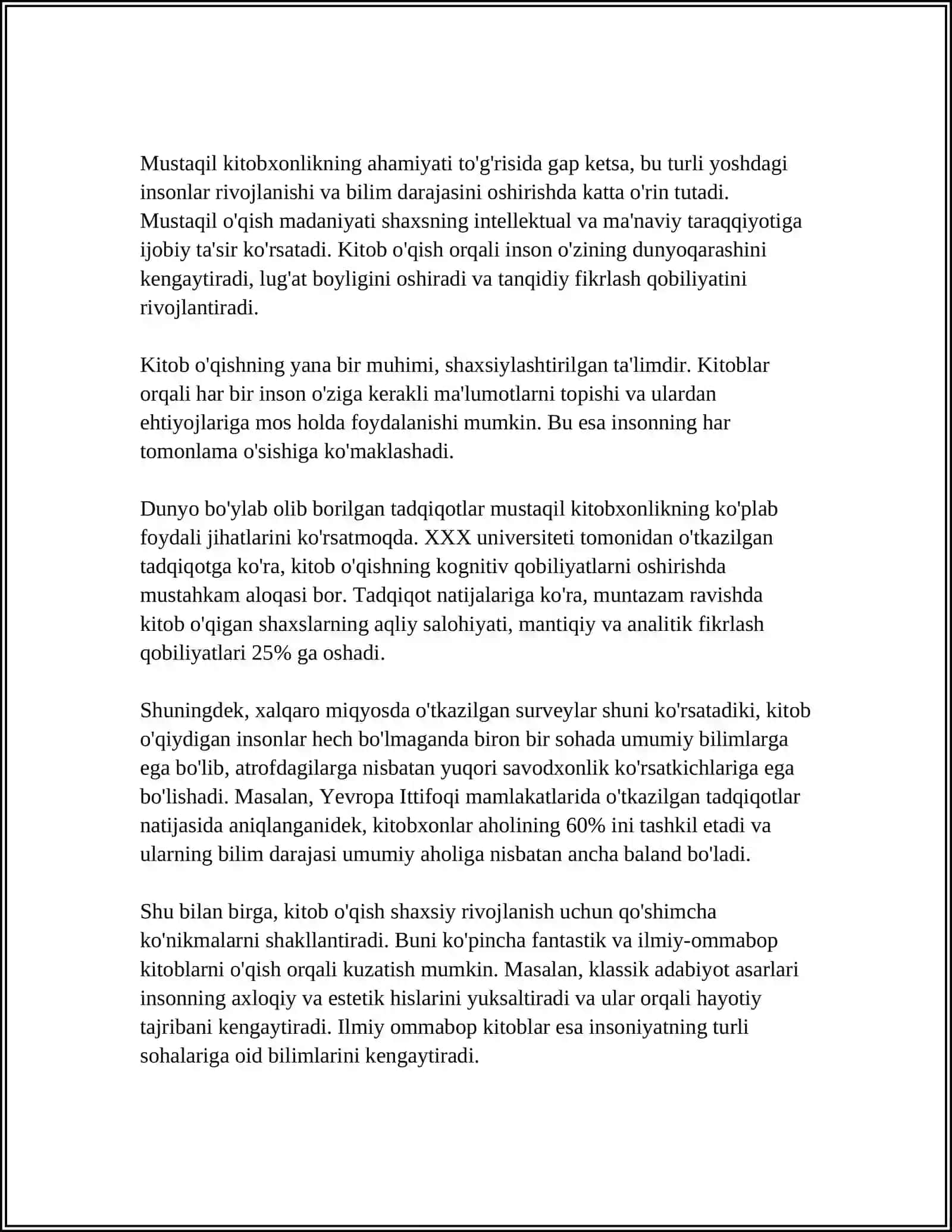 MUSTAQIL KITOBXONLIKNI SHAKLLANTIRISH YUZASIDAN 4-SINF UCHUN METODIK TAVSIYALAR ISHLAB CHIQISH 3
