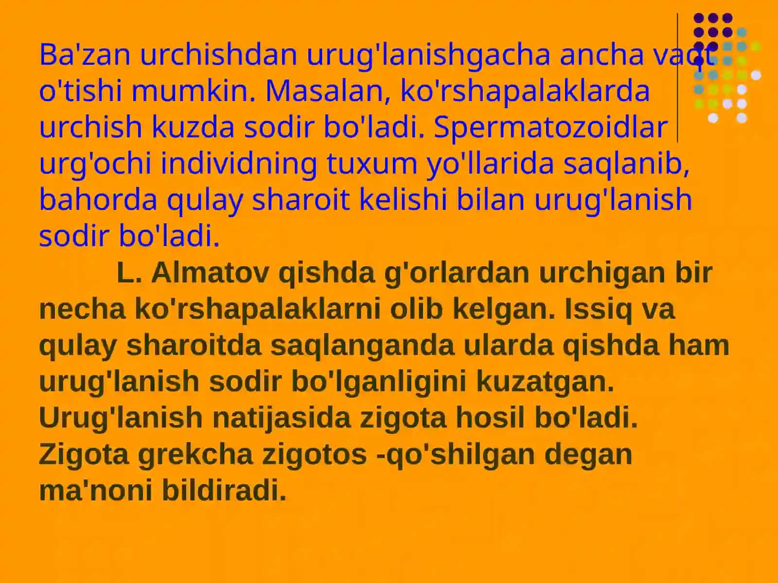 URUG’LANISH. URCHISH, URUG’LANISH, OTALANISH JARAYONLARINING MUXIM XUSUSIYATLARI 3