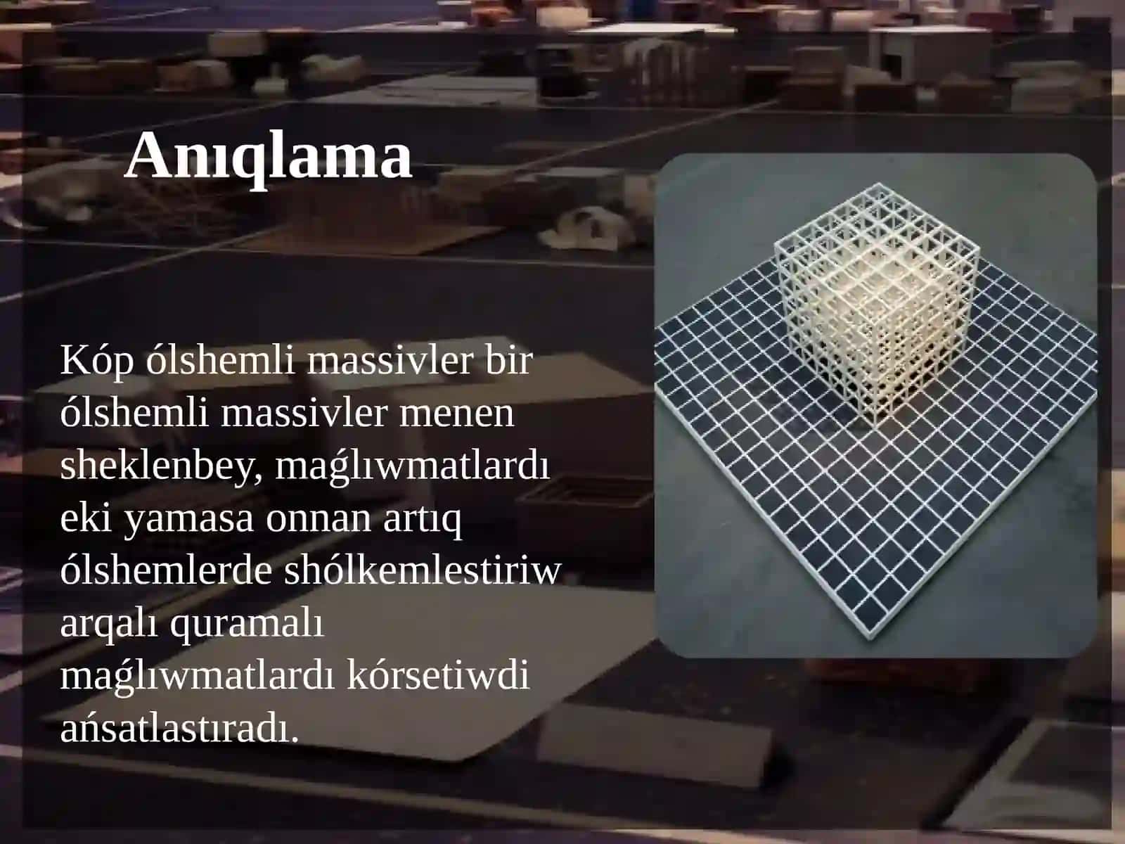 Kóp ólshemli massivler 3