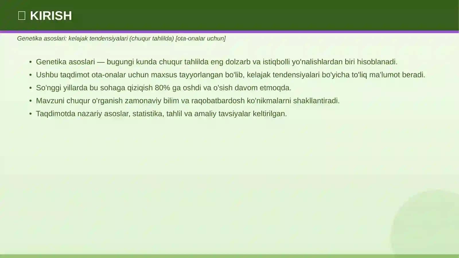 Genetika asoslari: kelajak tendensiyalari (chuqur tahlilda) [ota-onalar uchun] 3