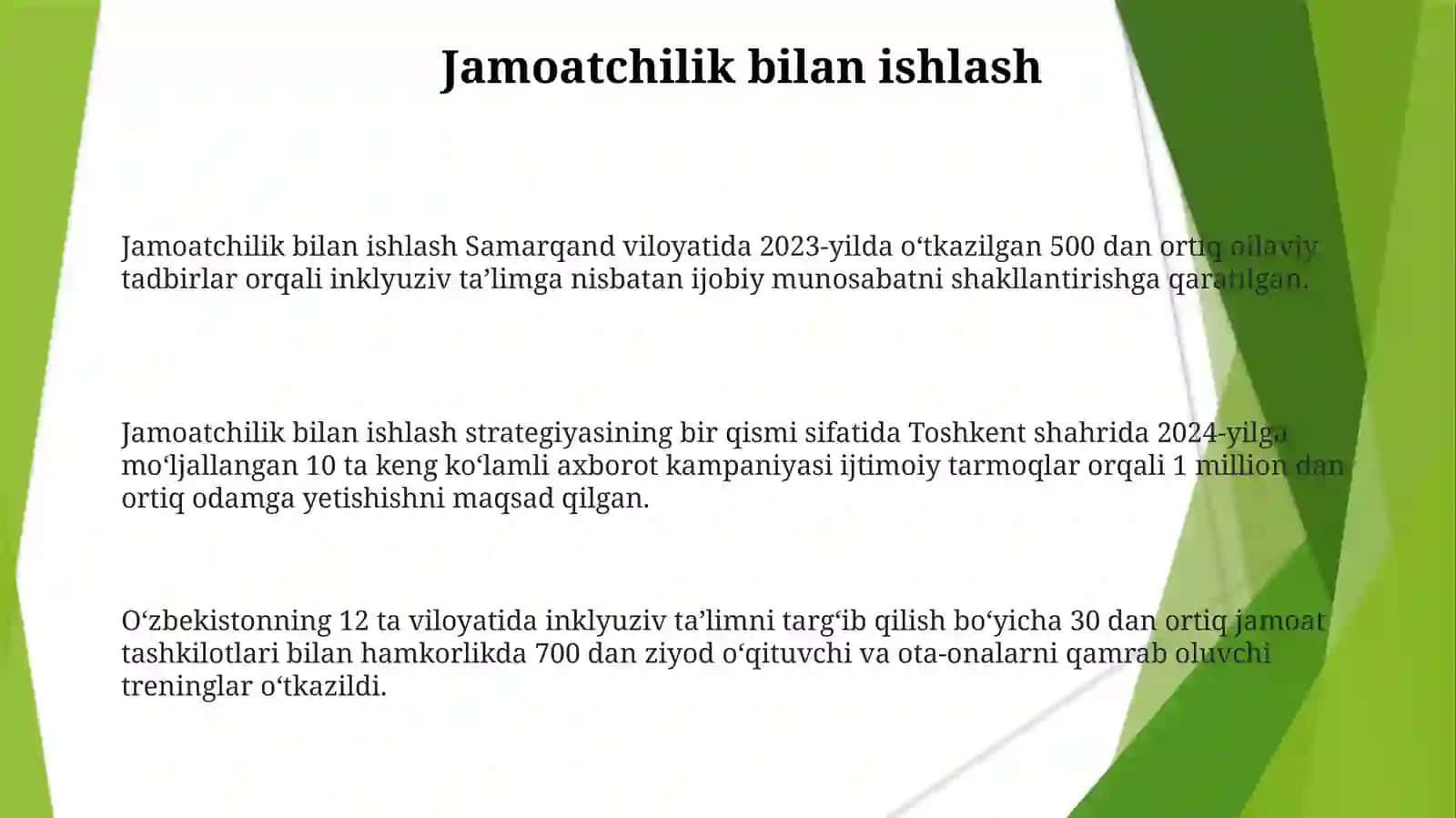 Jamiyatdainklyuzivtaʼlimganisbatanmunosabatnishakllantirish 3