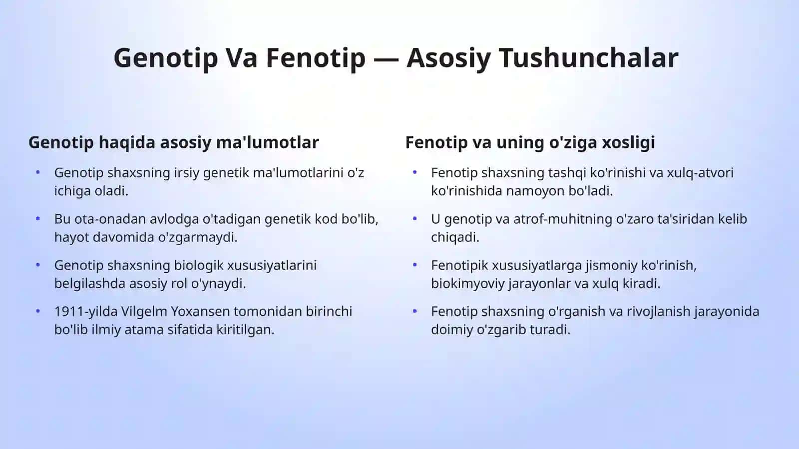 Shaxsning O'rganishida Genotipik va Fenotipik Faktorlar 3