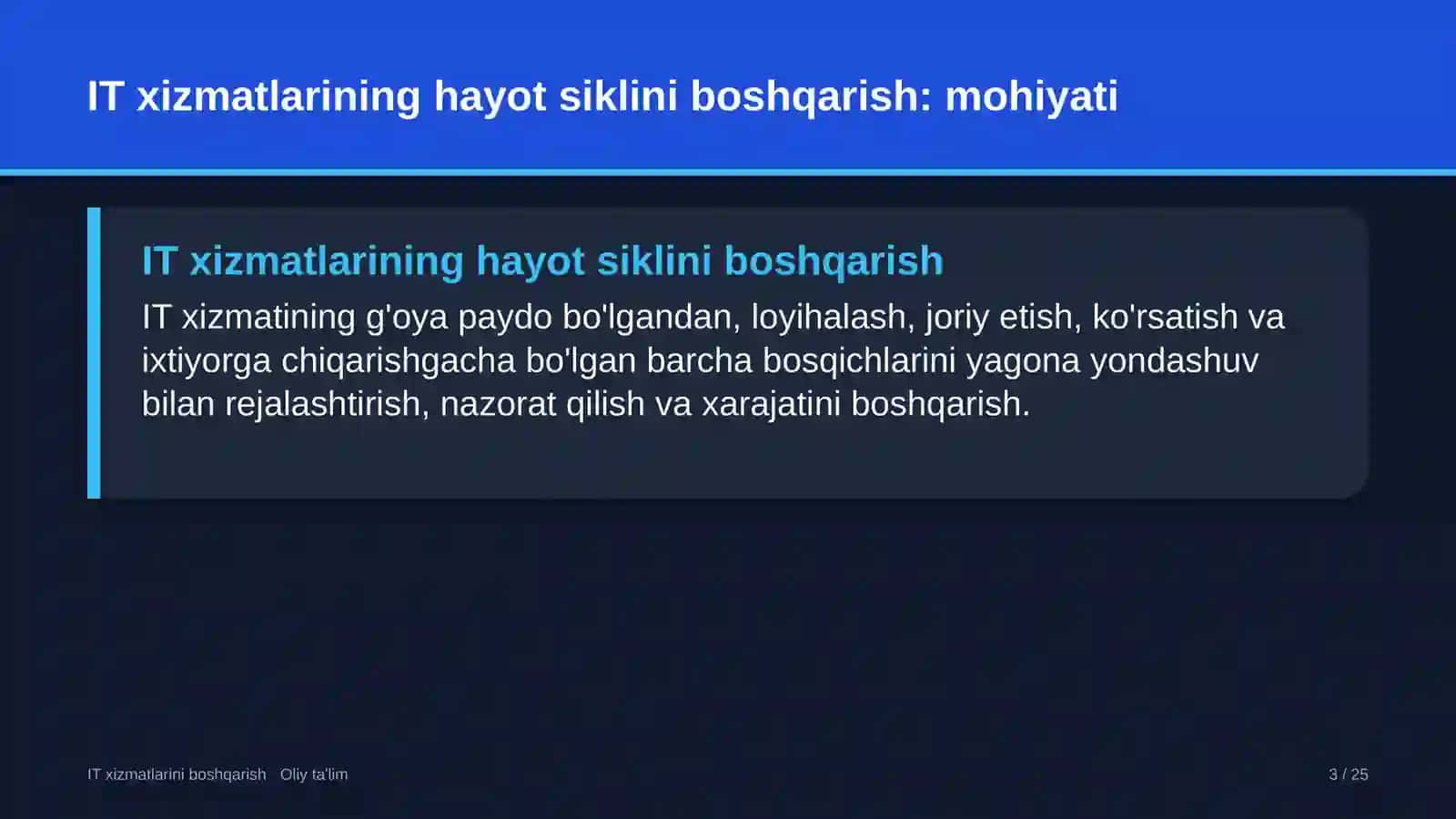 mobil ilovalar ishlab chiqishda axborot texnologiyalari xizmatlarining hayot siklini boshqarish 5904 3