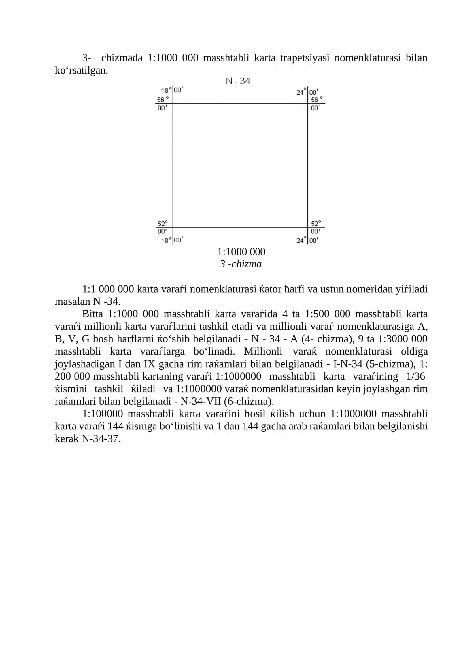 : Topografik karta bilan tanishish: kartaning ramkalari, ramkadan tashqari bezaklari va shartli belgilari. 3