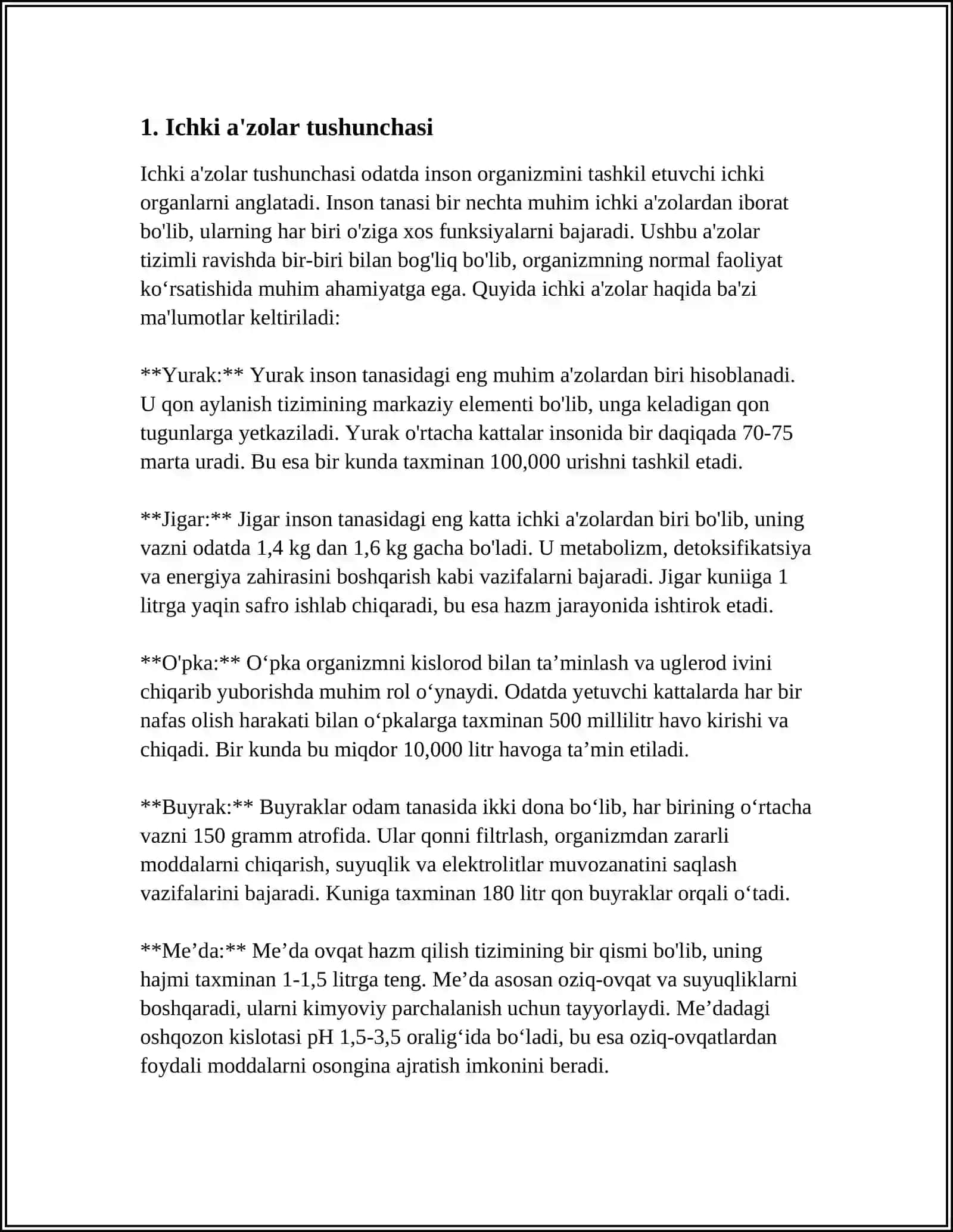 ICHKI A'ZOLAR HAQIDA TUSHUNCHA. PARENXIMATOZ VA NAYSIMON A'ZOLARINING TUZILISH PRINSIPI 3