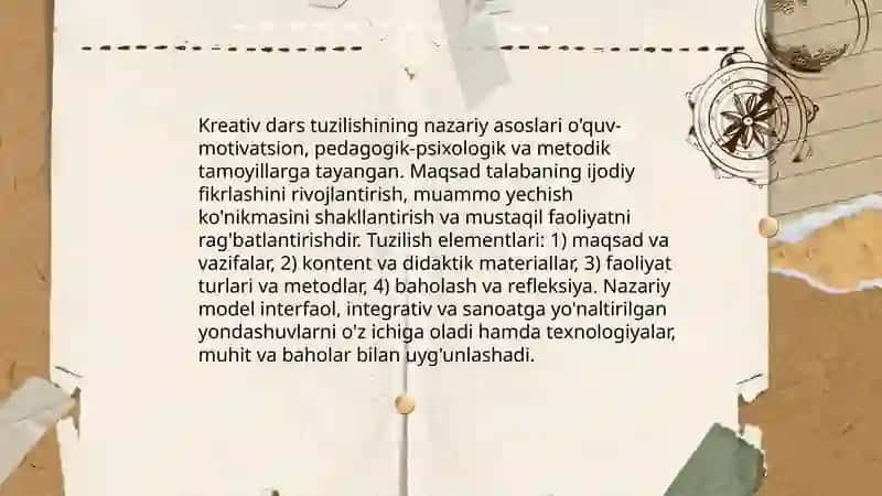 Kreativ dars tuzilishing texnalogiyalari 3