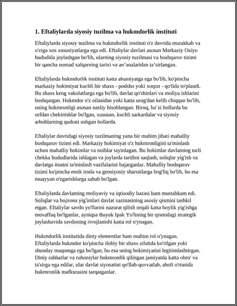 EFTALIYLARDA DAVLATCHILIK VA BOSHQARUV TIZIMI 3