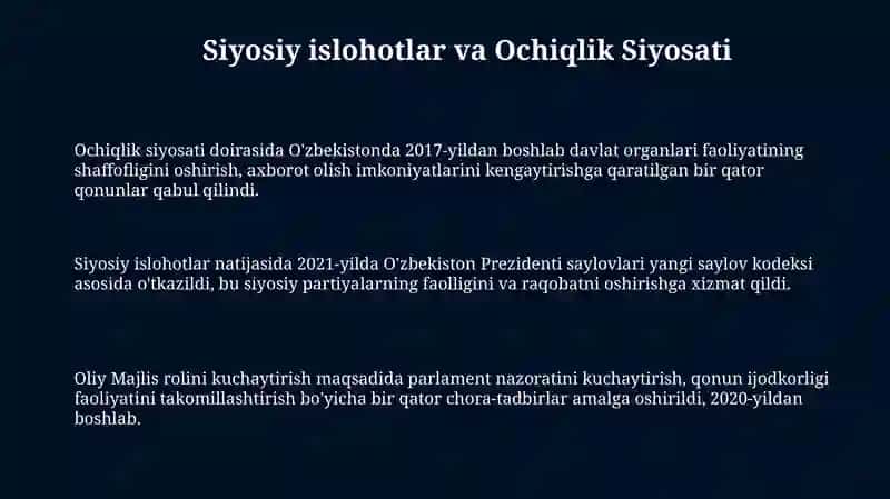 Ochiqlik siyosati va xalqaro hamkorlik 3