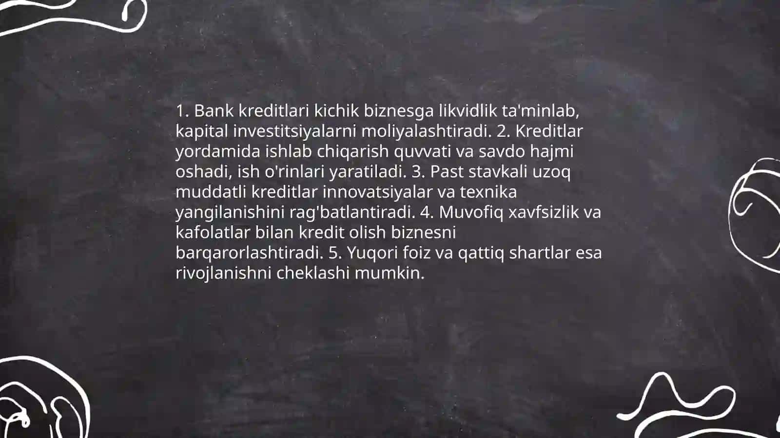 Kichik biznes va tadbirkorlik subʼektlarini banklar orqali moliyalashtirishning ahamiyati 3
