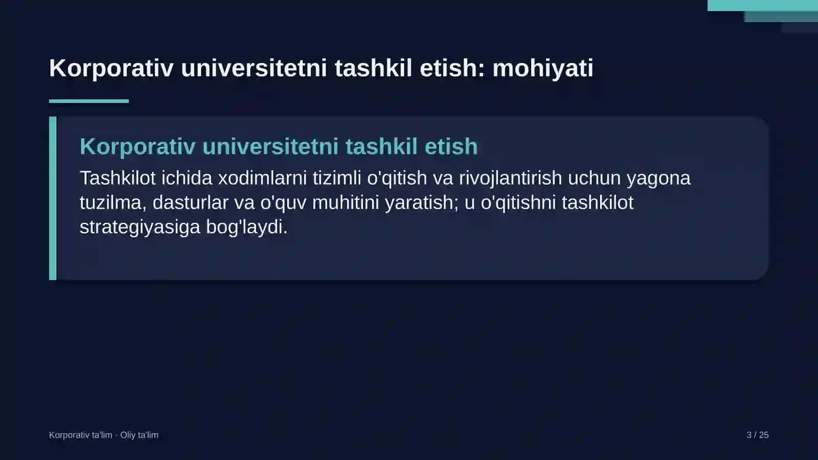 tashqi savdoda korporativ universitetni tashkil etish 7127 3