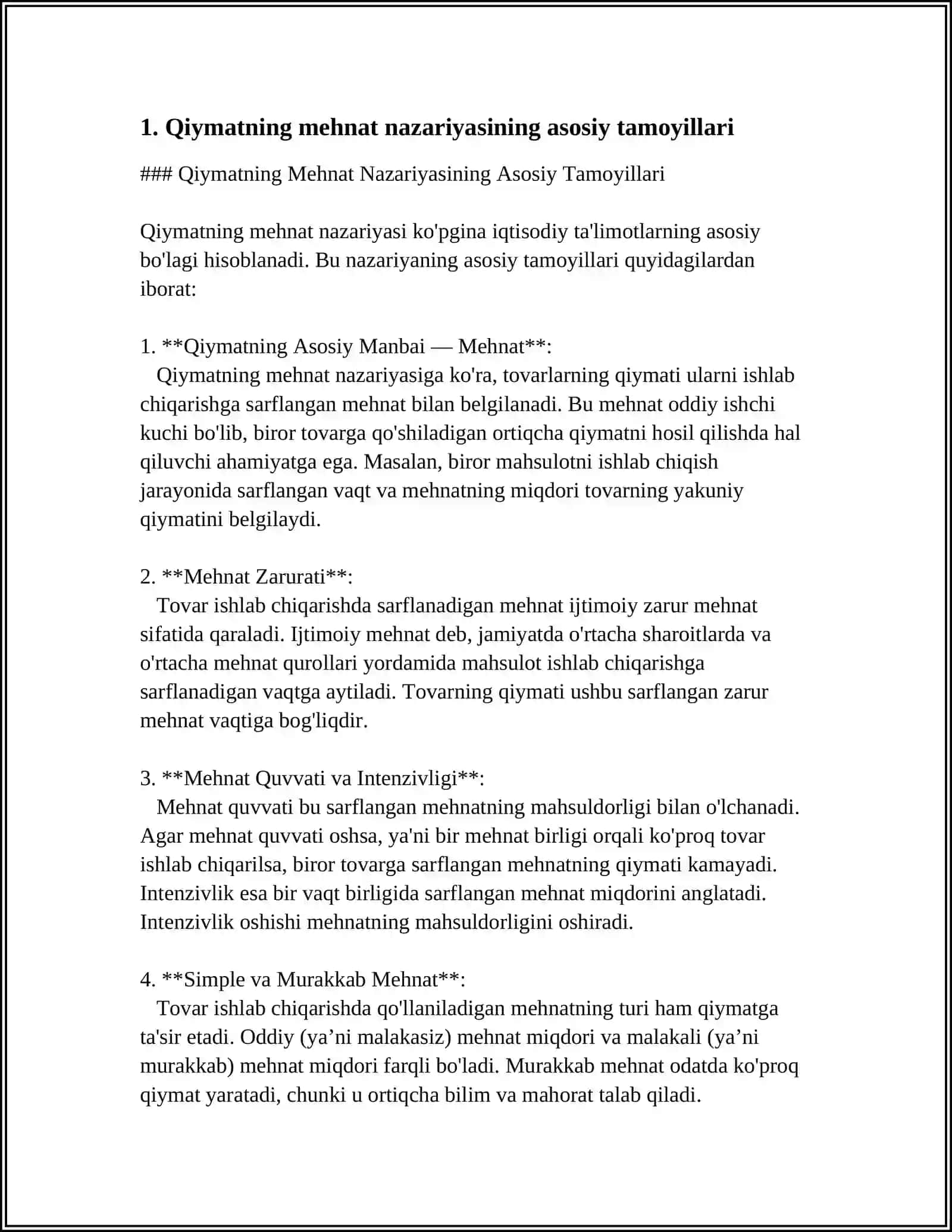QIYMATNING MEHNAT NAZARIYASI VA KEYINGI QOʻSHILGAN MIQDOR NAFLILIGI NAZARIYALARI 3
