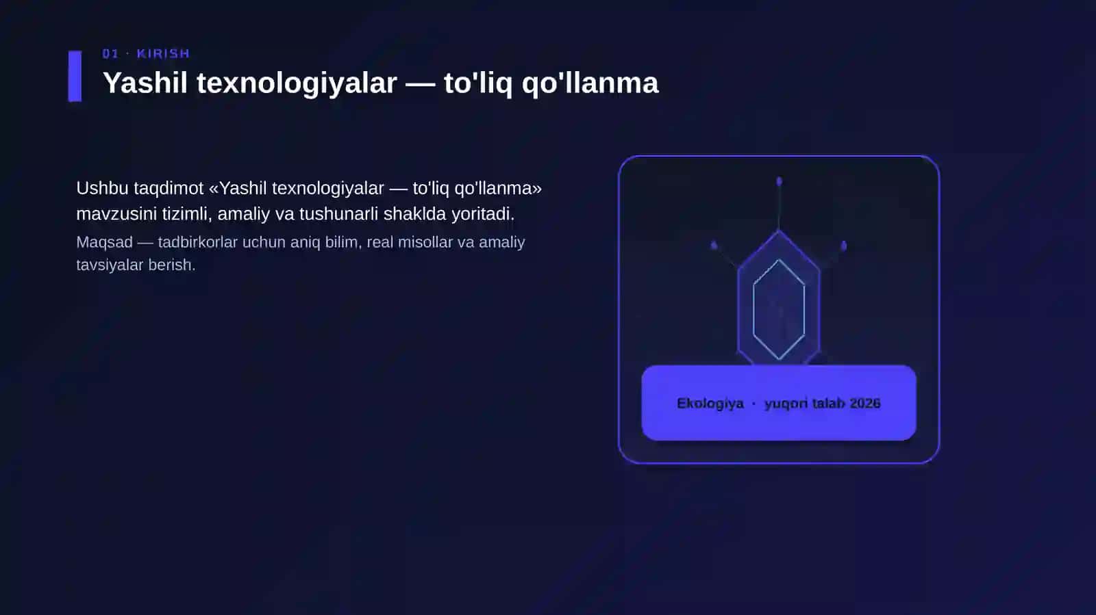 Yashil texnologiyalar — to'liq qo'llanma 3