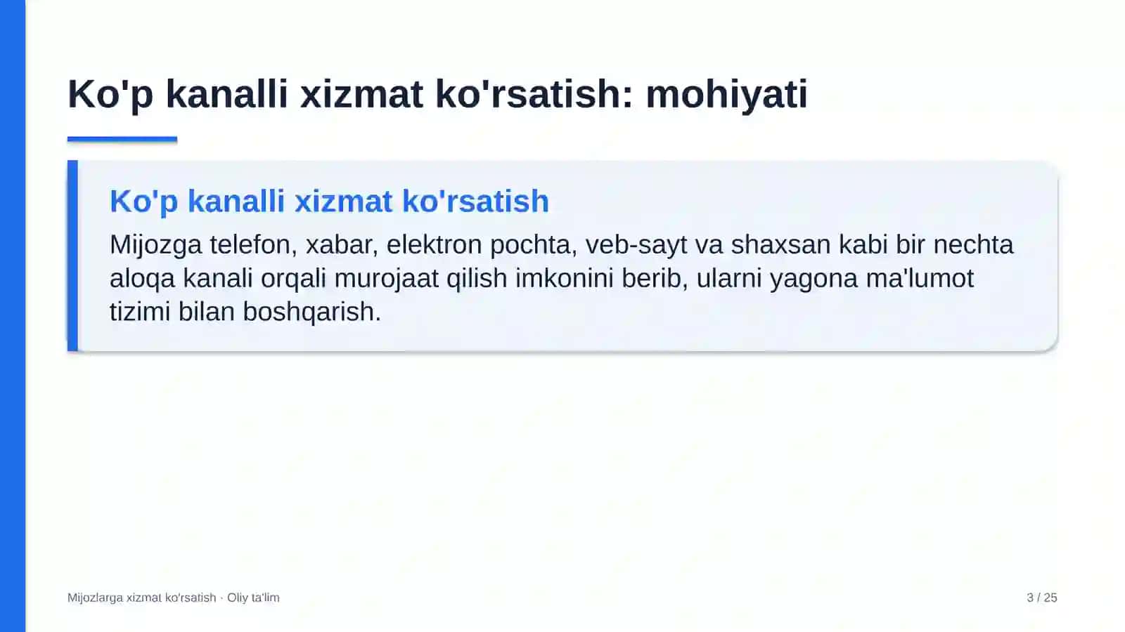 gaz qazib olishda ko'p kanalli xizmat ko'rsatishni yo'lga qo'yish 3993 3