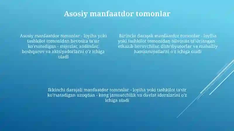 Manfaatdor Tomonlar 3
