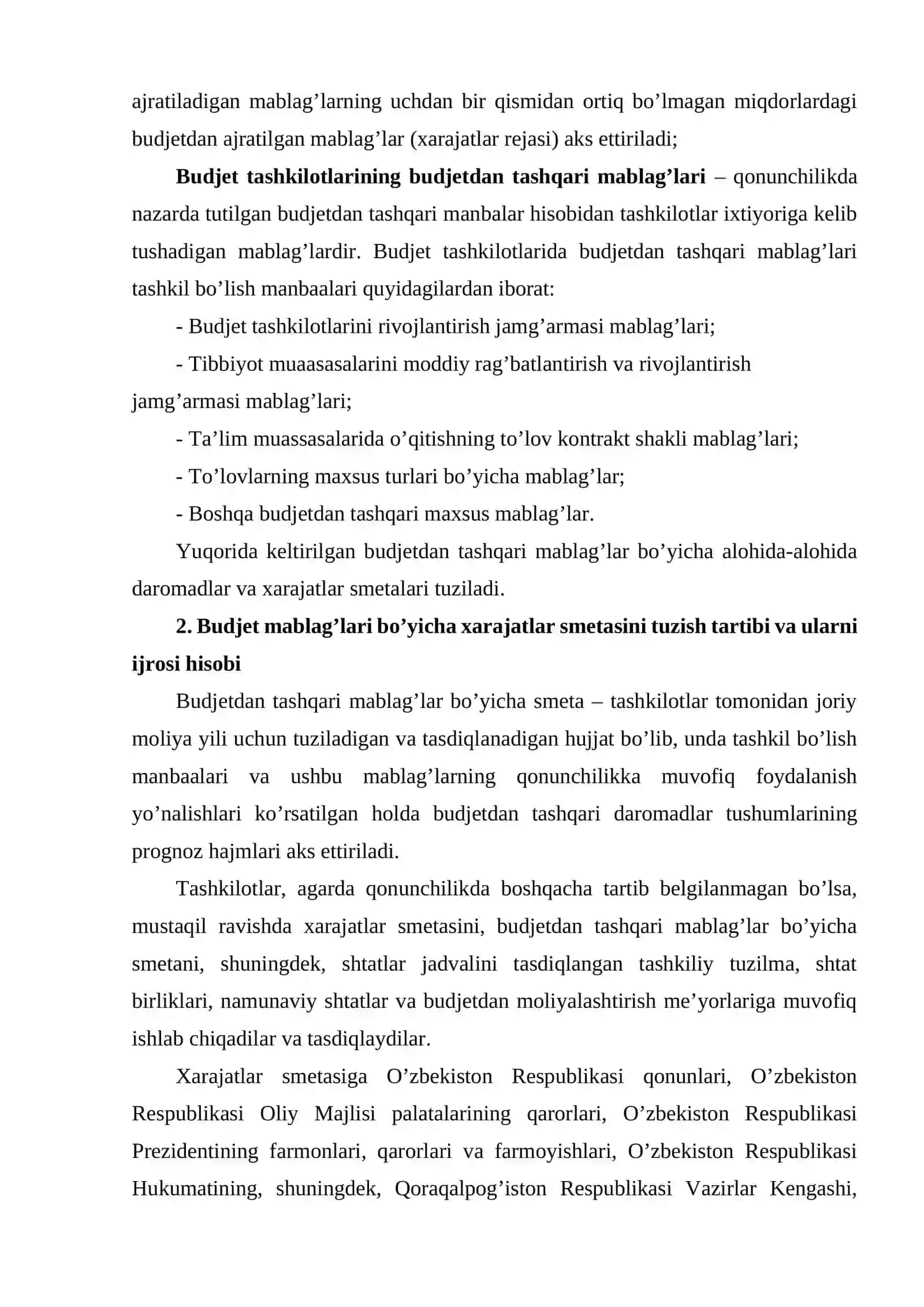 Budjet tashkilotlarida smetaga o'zgartirish va qo'shimchalar kiritish tartib 3