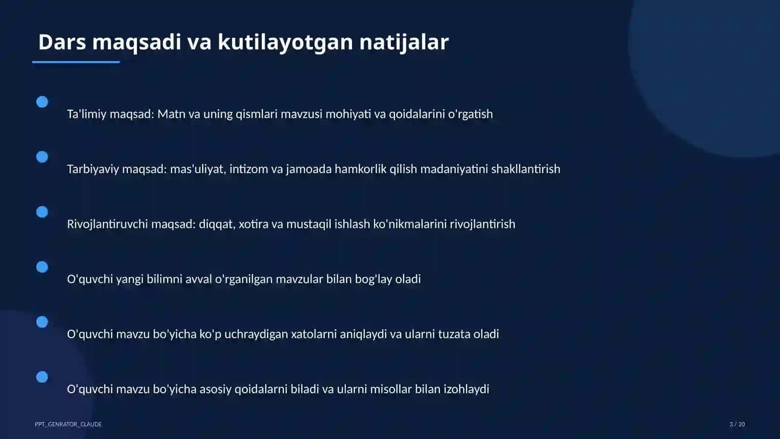 Matn va uning qismlari (3-sinf) 3