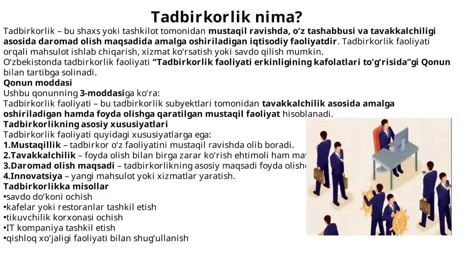 TADBIRKORLIK VA KICHIK BIZNESNI KREDITLASH (TAQDIMOT) 3