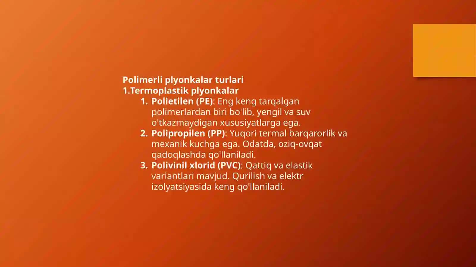 Polimerli plyonkalar va ularning turlari 3