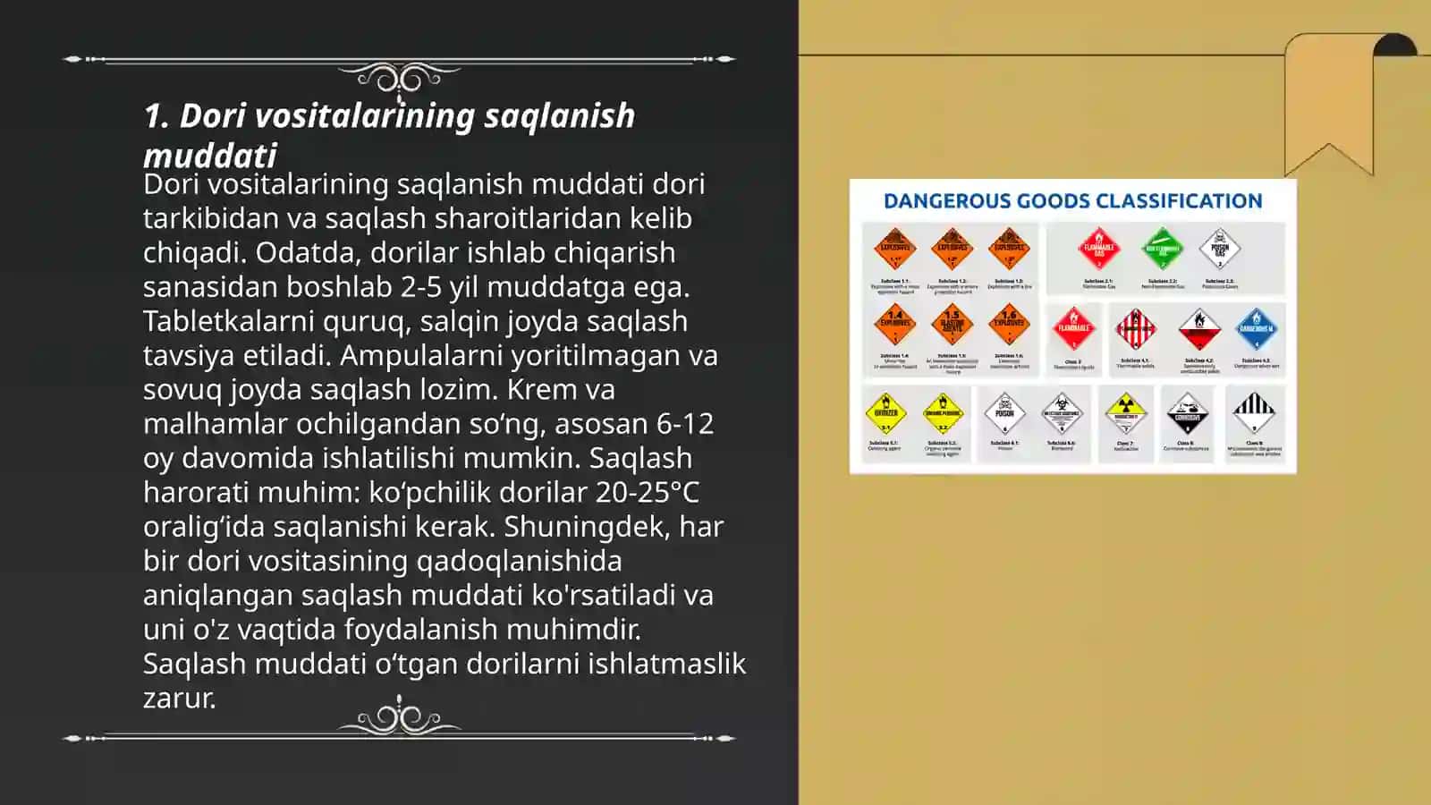 Farmaseftik tovarlarning saqlanishiga qo’yiladigan talablar 3