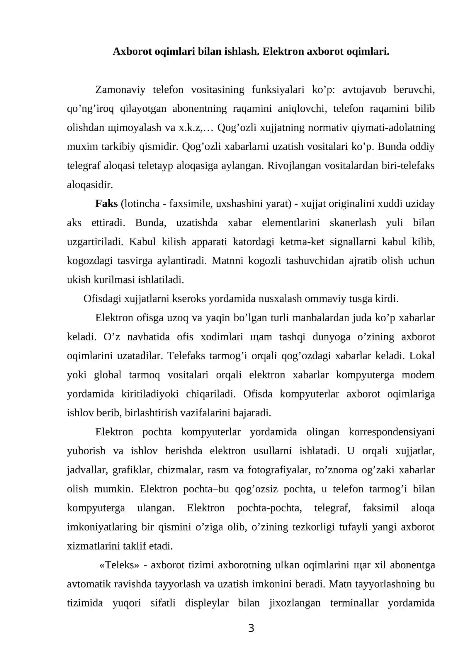 Zamonaviy axborot manbalari 3