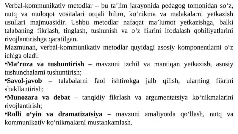 Verbal-kommunikativ metodlari 3