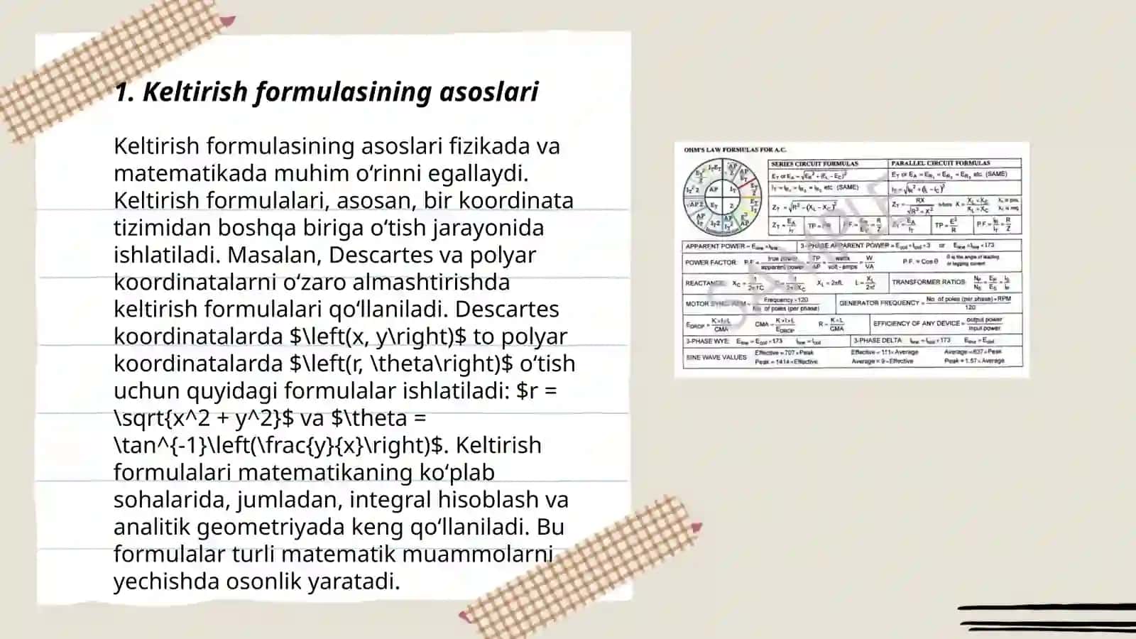 Keltirish formulalari 3
