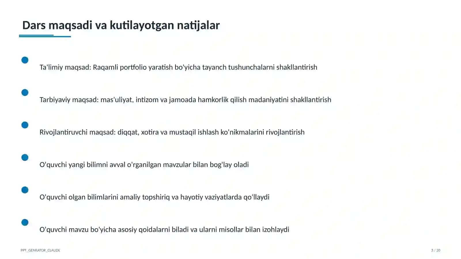 Raqamli portfolio yaratish 3