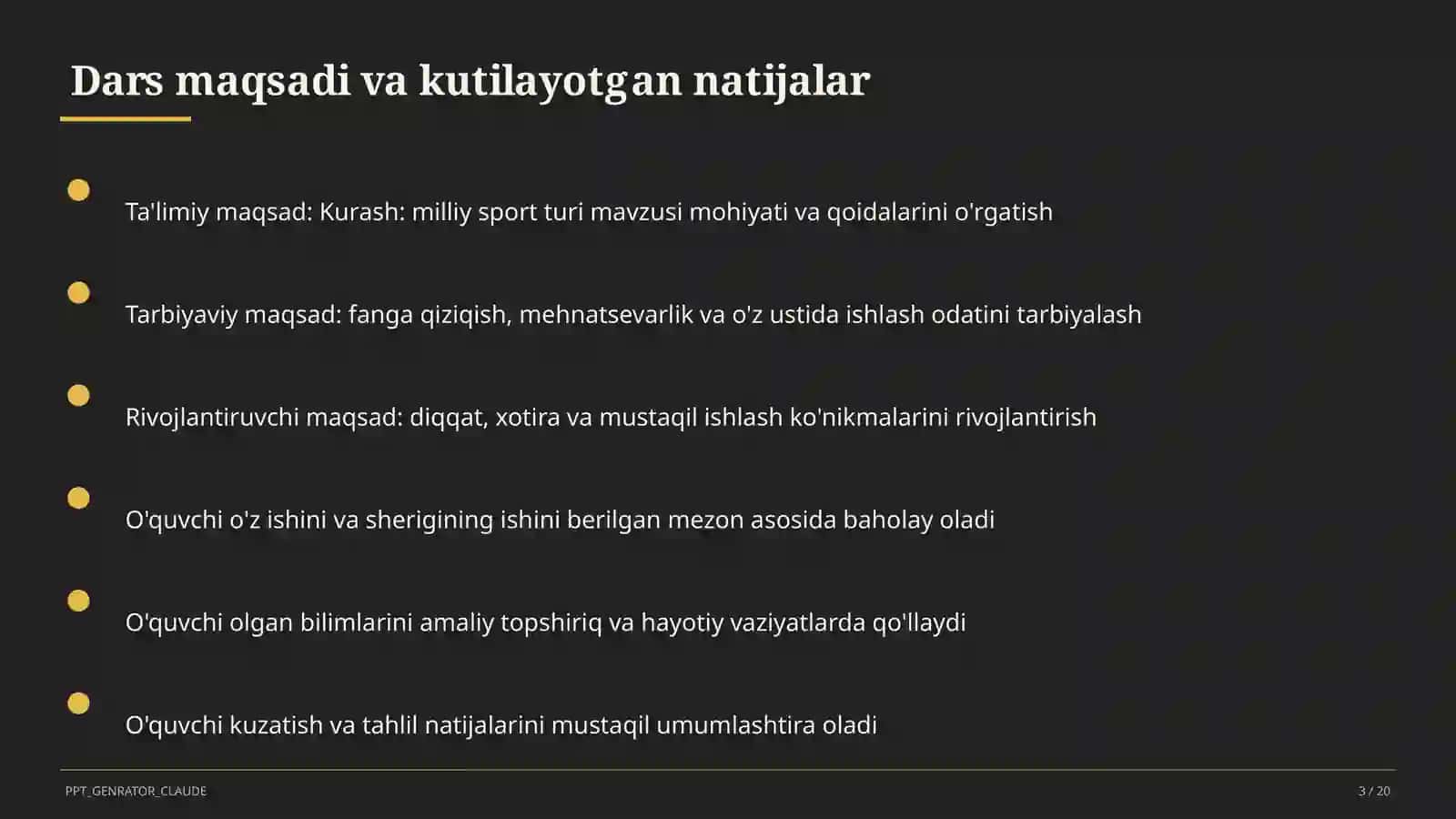 Kurash: milliy sport turi (7-sinf) 3