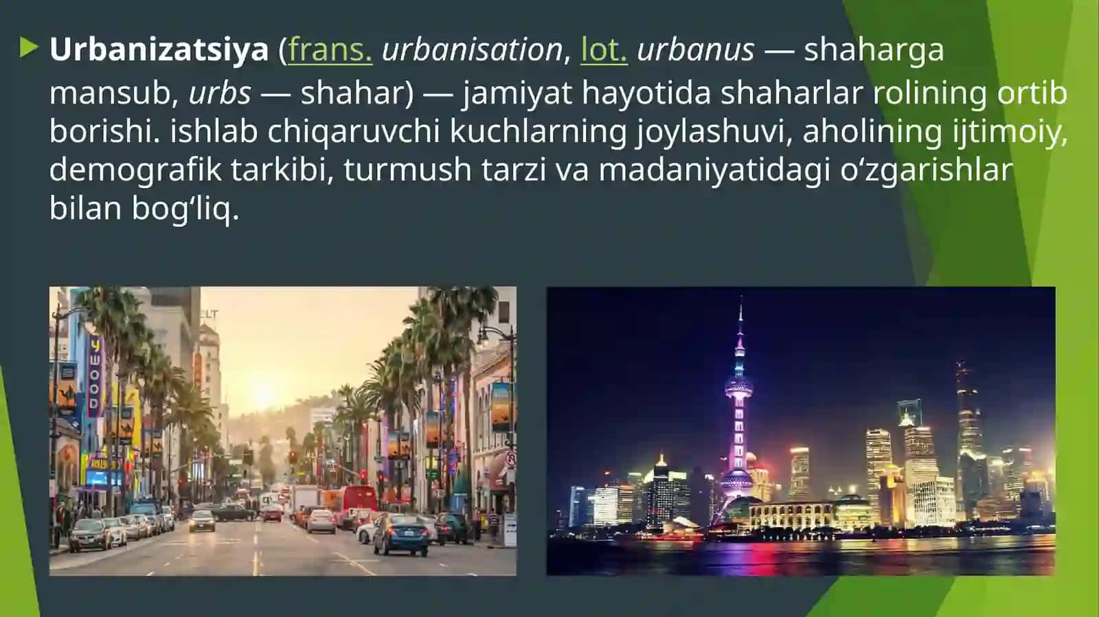 Shaharlar urbanizatsiyasi 3