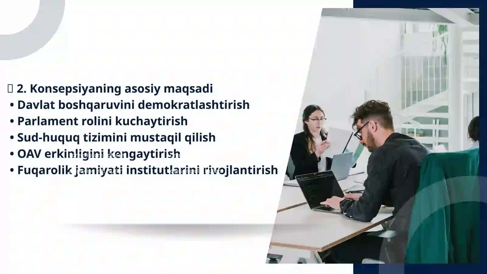 Oʻzbekistonda demokratik islohotlarni yanada chuqurlashtirish va fuqarolik jamiyatini rivojlantirish konsepsiyasi 3