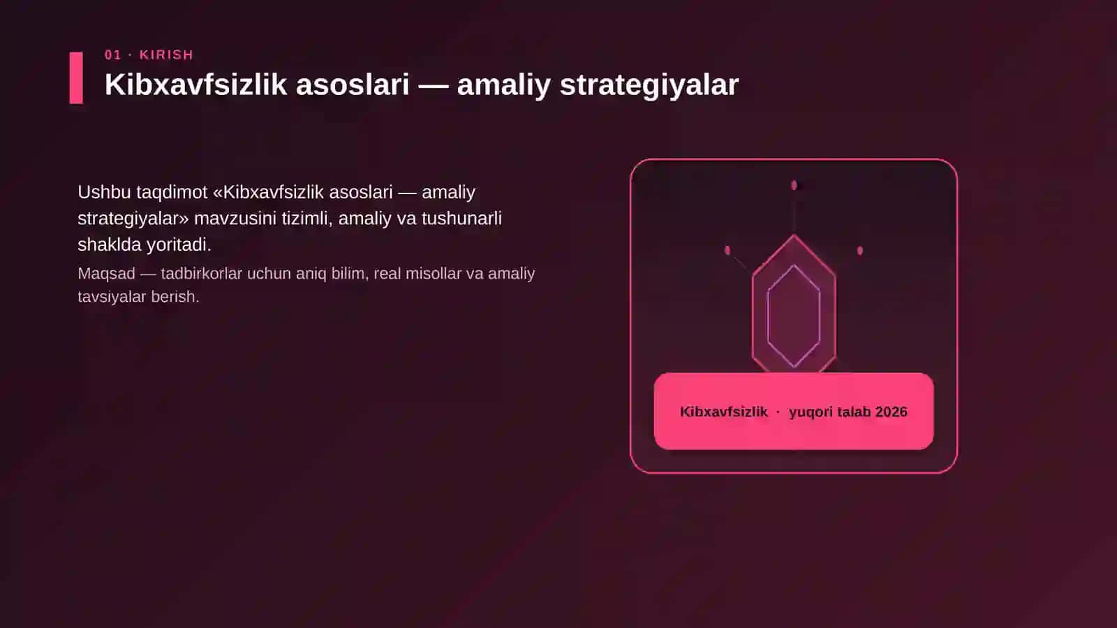 Kibxavfsizlik asoslari — amaliy strategiyalar 3