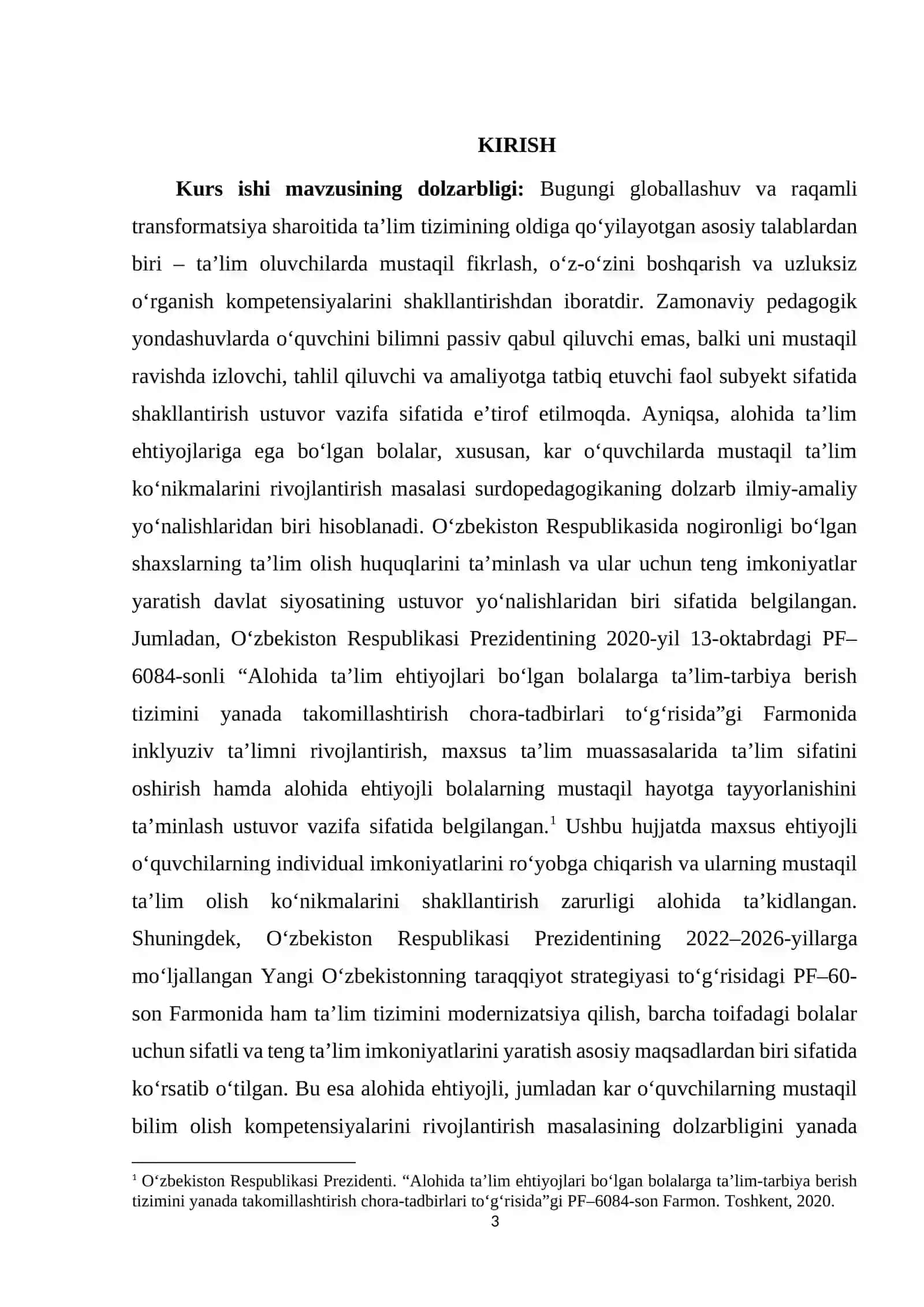 MUSTAQIL TALIM KO'NIKMALARINI RIVOJLANTIRISH 3