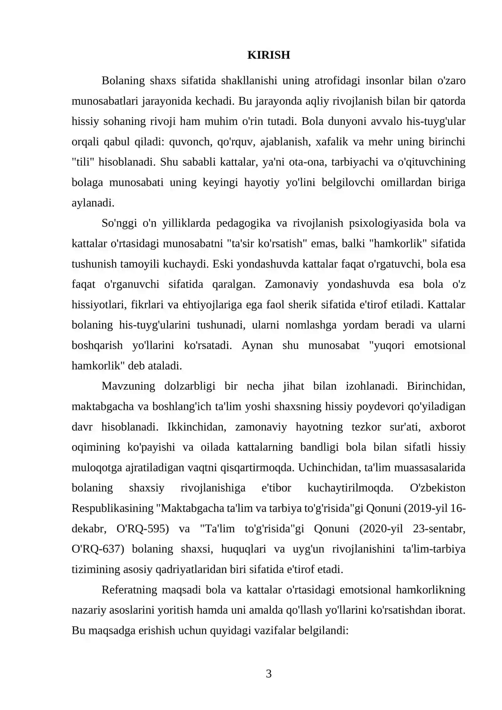 Bola va kattalar yuqori emotsional hamkor sifatida 3