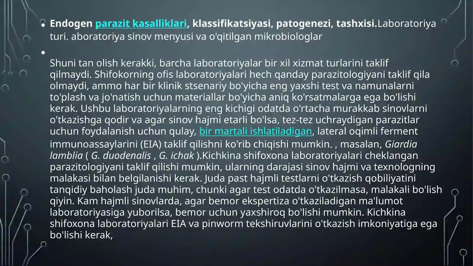 Endogenparazitarni tashkil etadigan kasalliklar 3