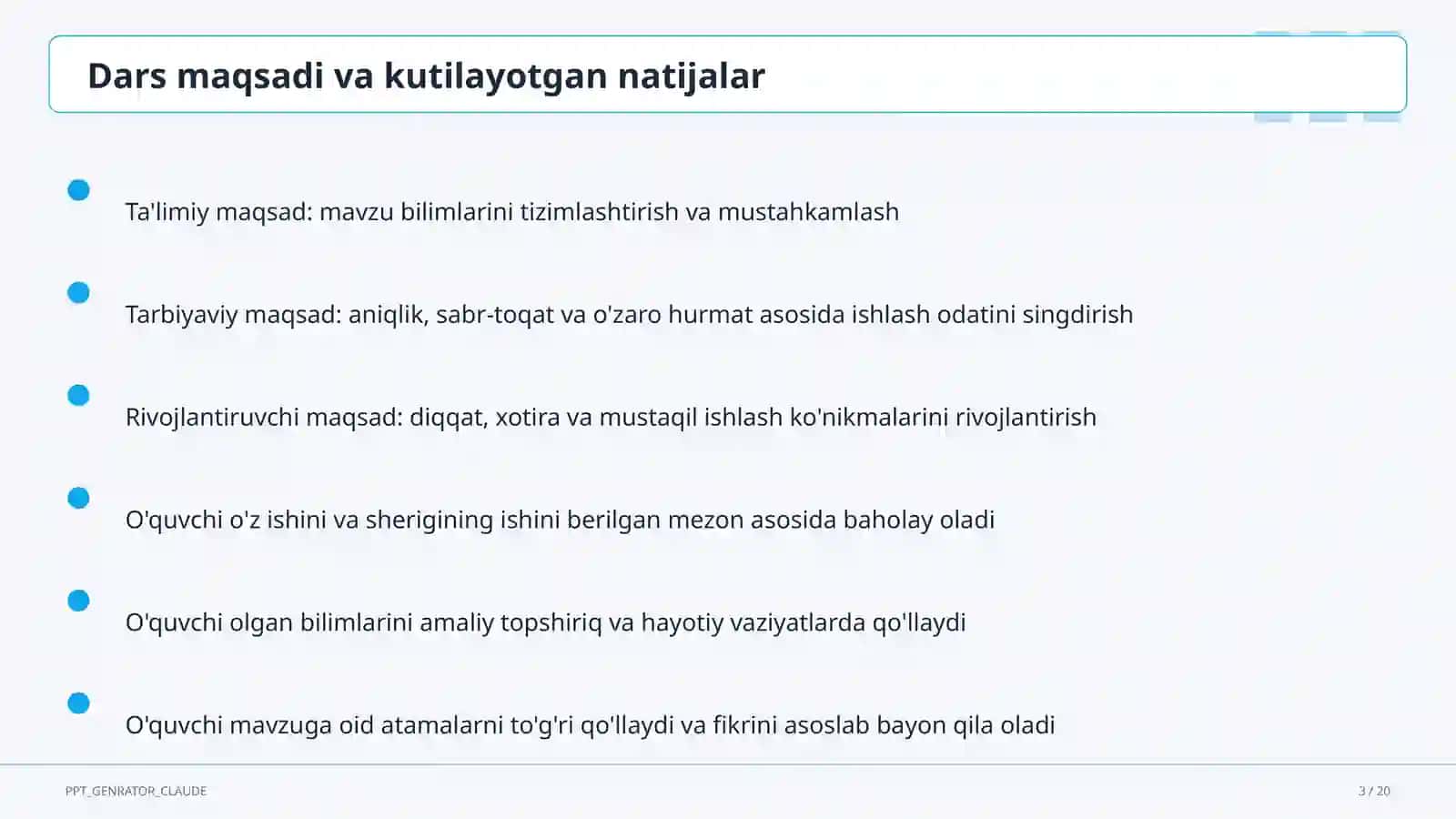 Rus tilida kelishiklar tizimi: umumlashtirish (6-sinf) 3