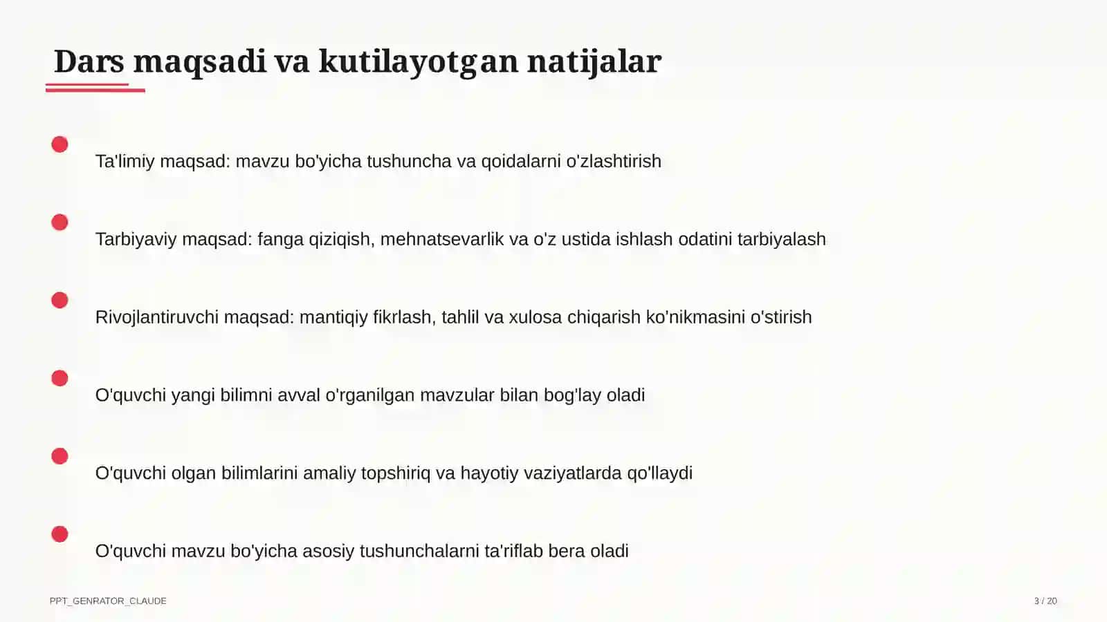 Ona tili (5–11) — takrorlash darsi 3