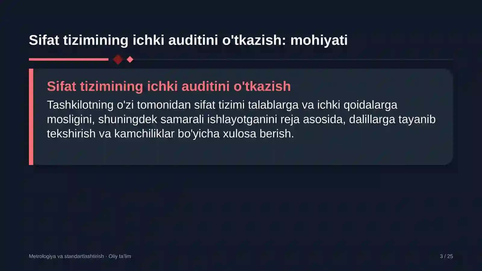 Asalarichilikda sifat tizimining ichki auditini o'tkazish 3