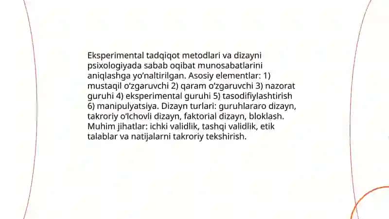 Psixologiyaning tadqiqot metodlari va tarmoqlari 3