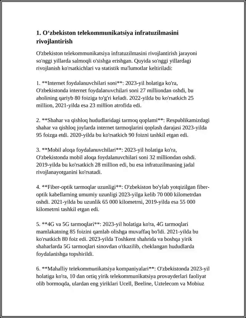 O‘ZBEKISTON VA KAMUNIKATSIYALAR 3