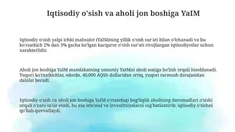 Rivojlangan bozor iqtisodiyoti 3