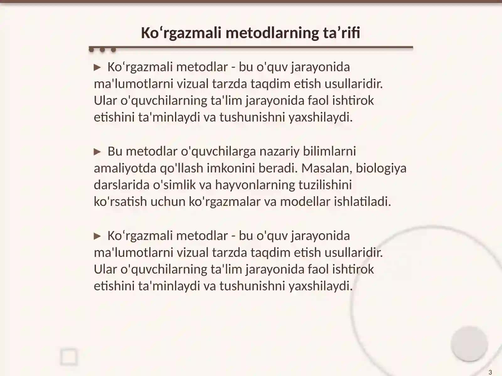 Boshlangʻich taʼlim tabiiy fanlar darslarida koʻrgazmali metodlardan foydalanish 3