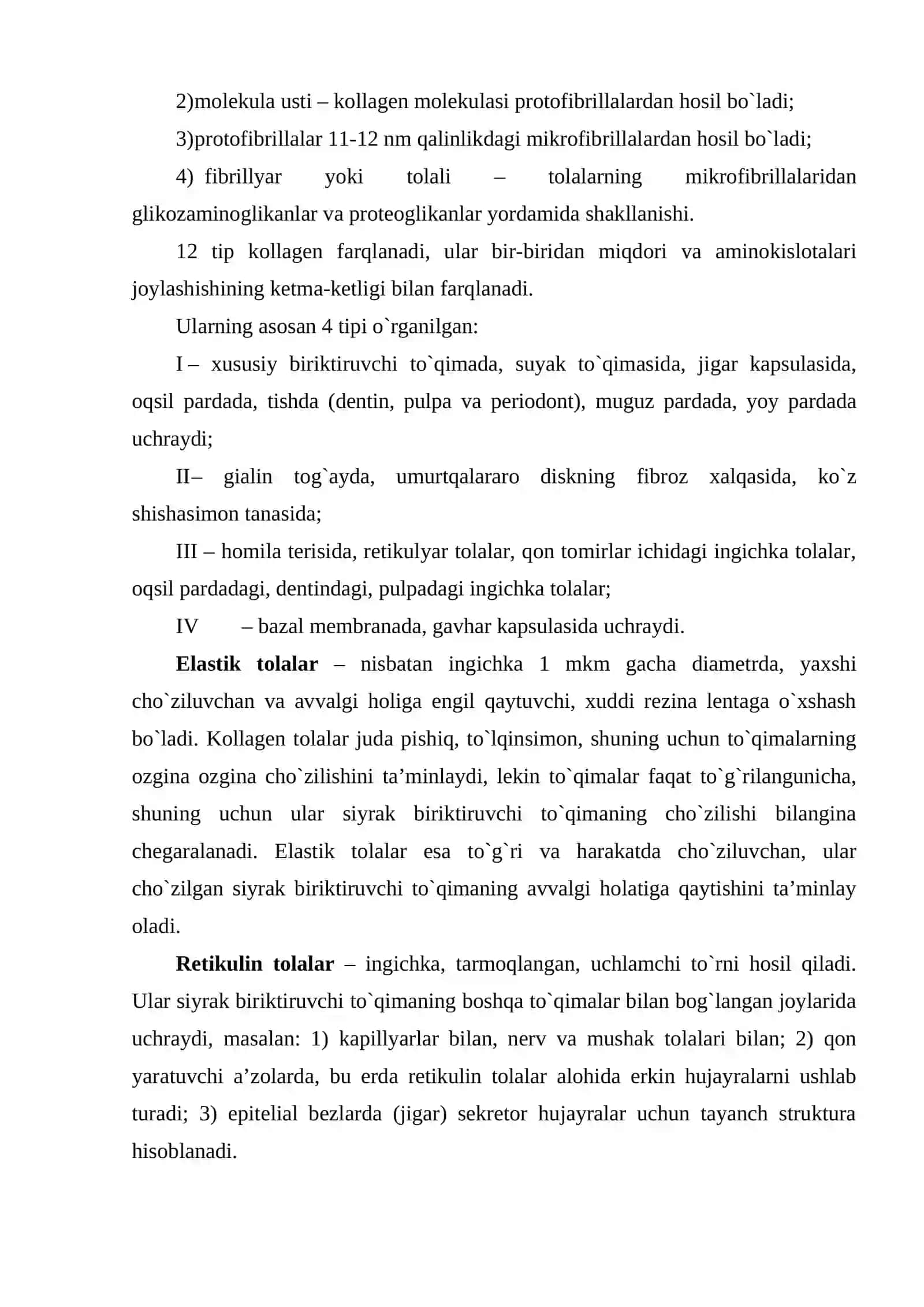 Xususiy biriktiruvchi to`qima (Specialized connective tissue) 3