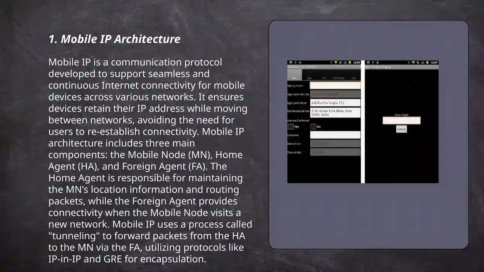 Features of mobile IP 3