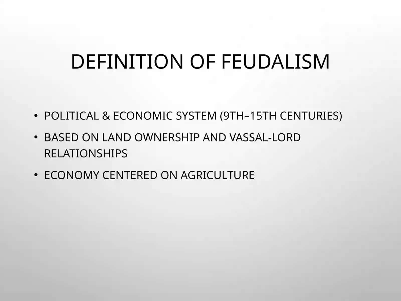 Feudal Society Economy 3